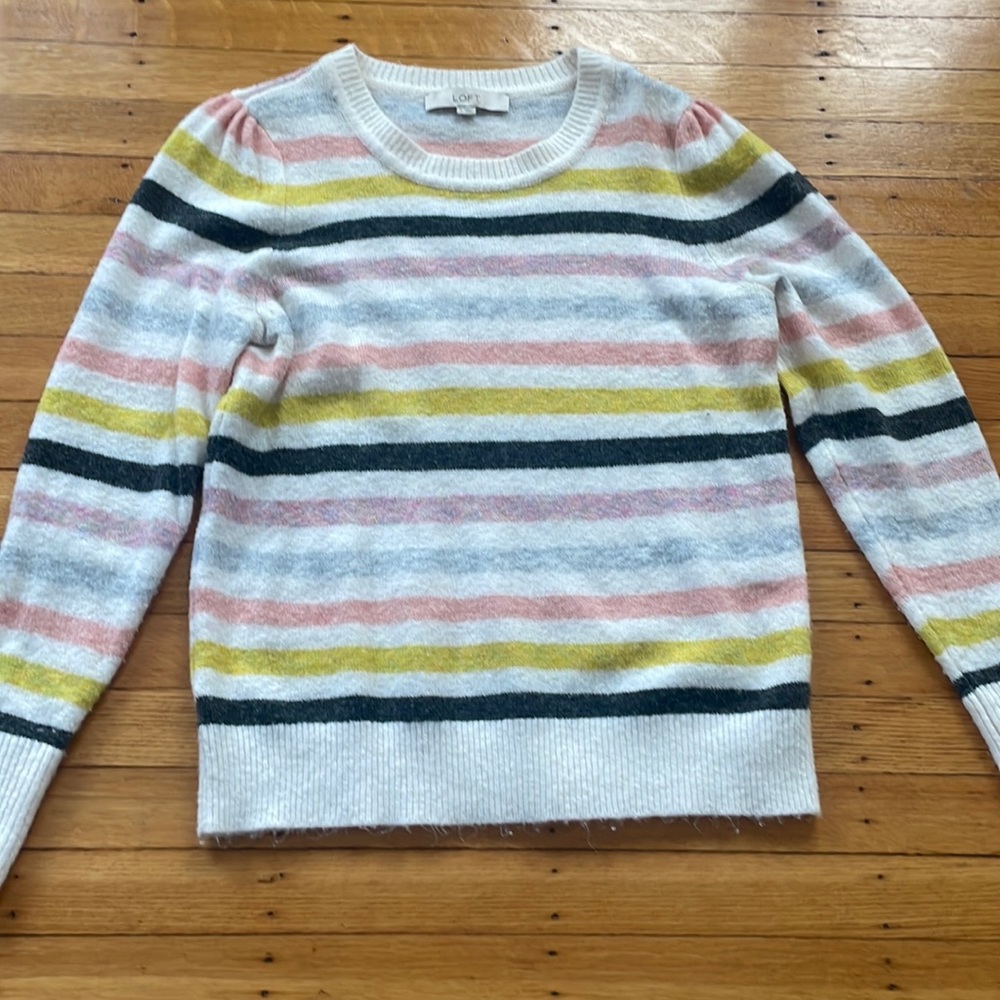 Adorable LOFT striped cozy sweater